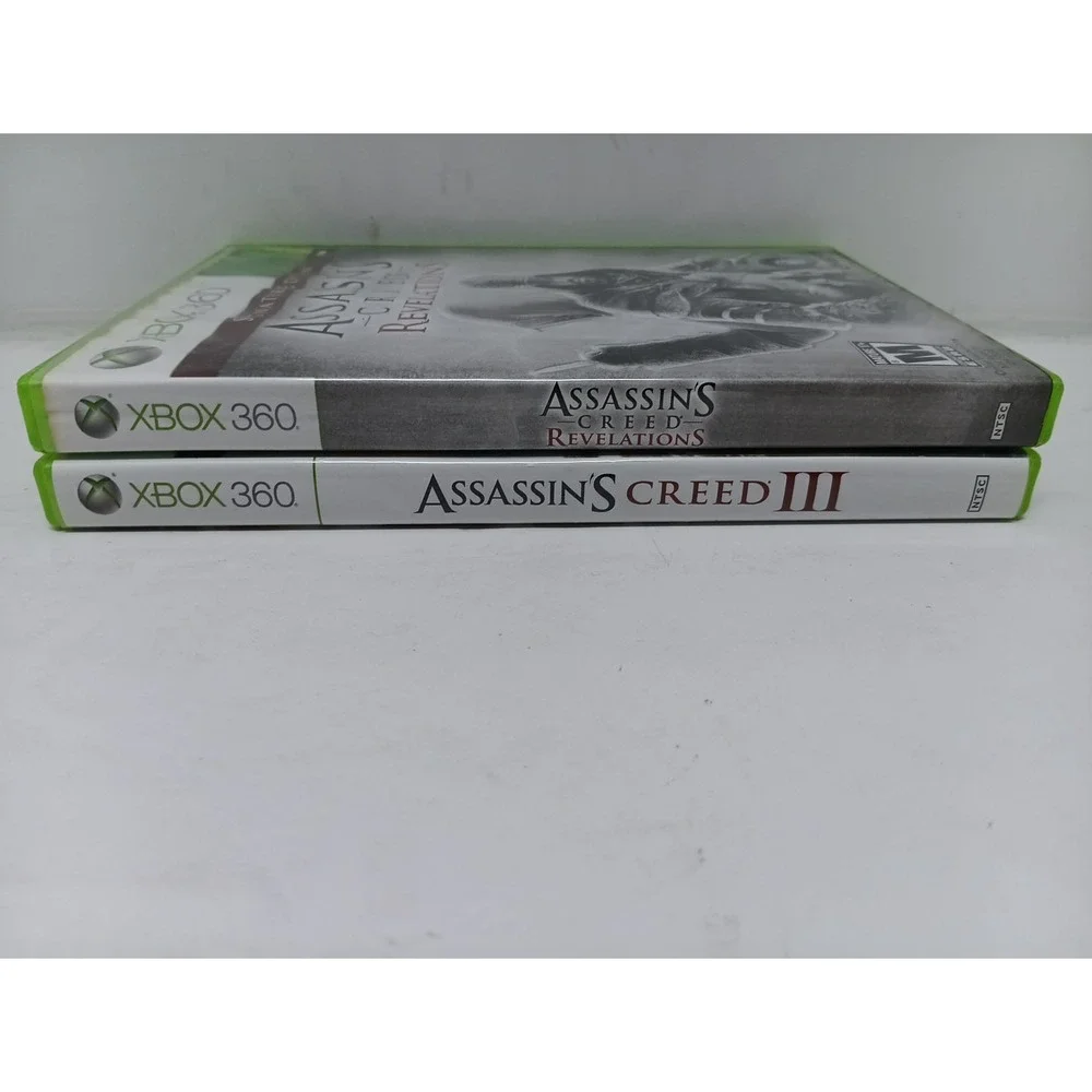 Xbox 360 Assassins Creed 3 & Revelations 2 Game Lot C.I.B.